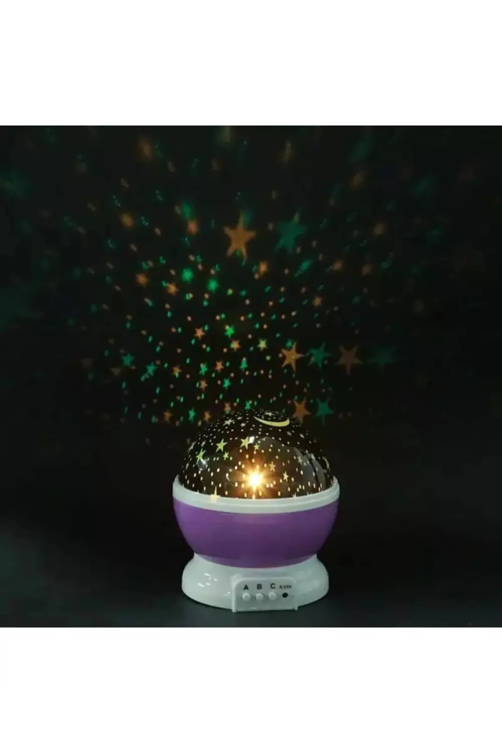 Mor Dönen Renkli Ay Yıldızlı Gökyüzü Yansıtmalı Projeksiyon Gece