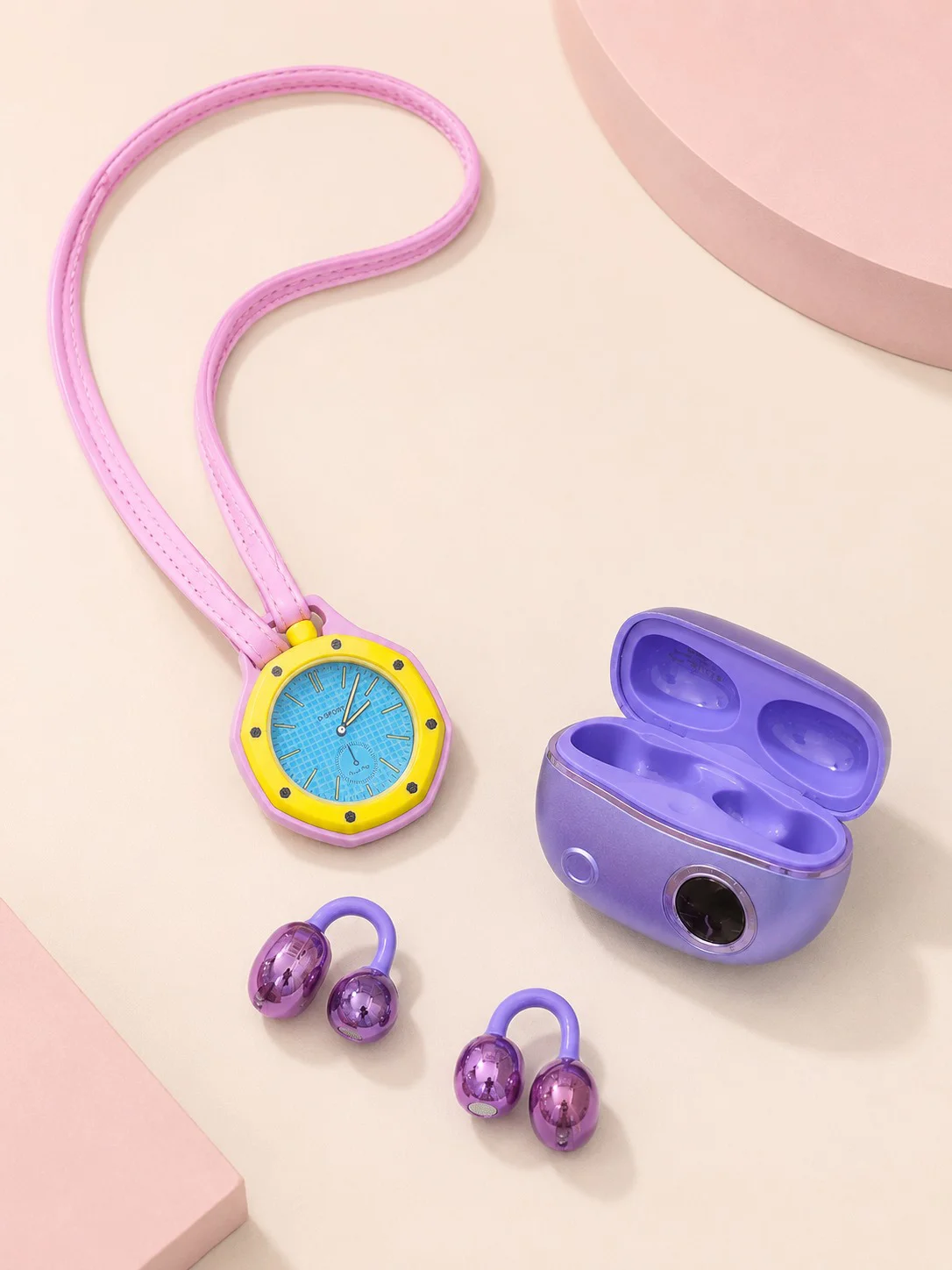 Mor Kablosuz Stereo Kulaklık ve Pembe Askılı Analog Çanta Saati Günlük Kullanım İkili Fırsat Seti Fiyatı, Yorumları ve Özellikleri