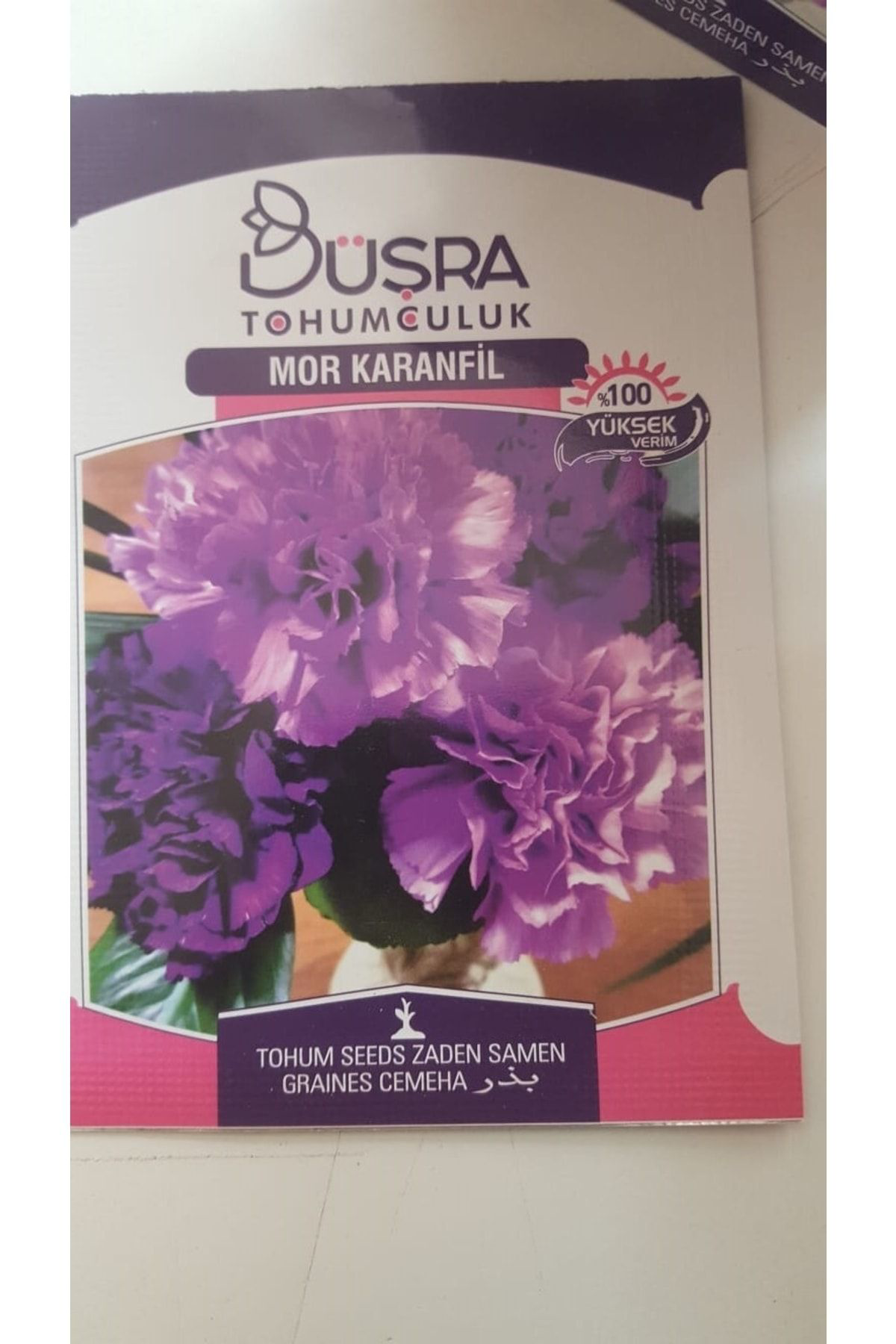 Büşra Mor Karanfil Çiçek Tohumu %100 Verimli