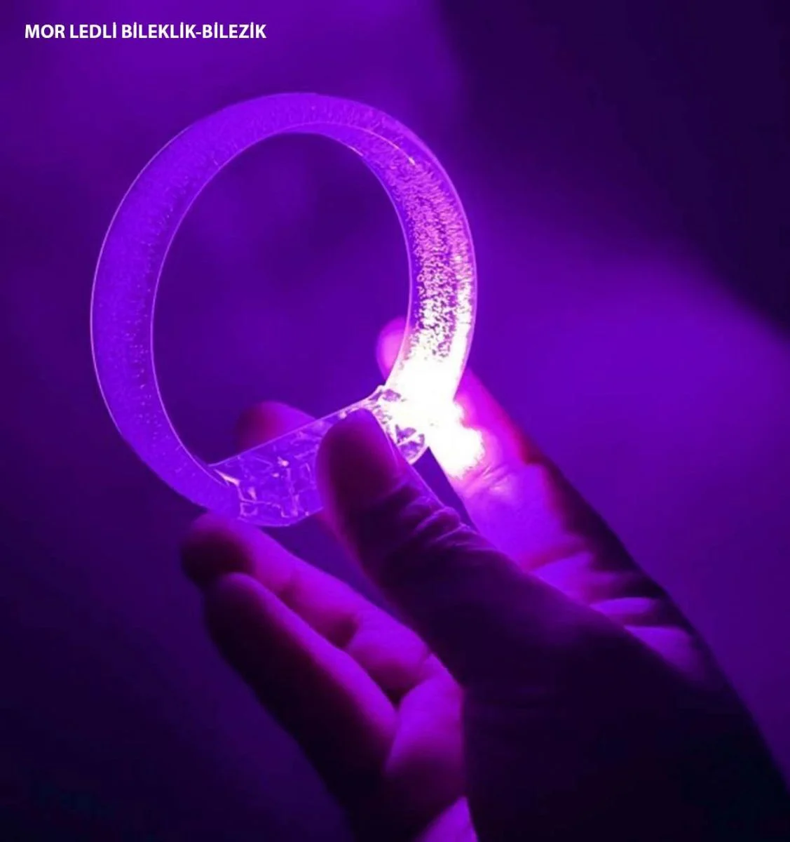 Mor LED Işıklı Baskılı Bileklik – 1,5 Cm Genişlikte Şık ve Parlak Aksesuar Fiyatı, Yorumları ve Özellikleri