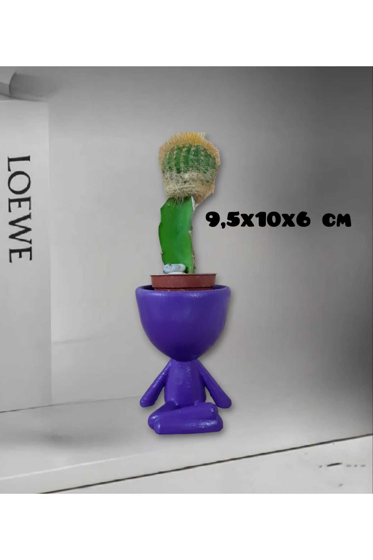 Dodemert Home Mor Minik Adamlar Beton Tasarım Saksı& Mumluk ( Dekoratif)