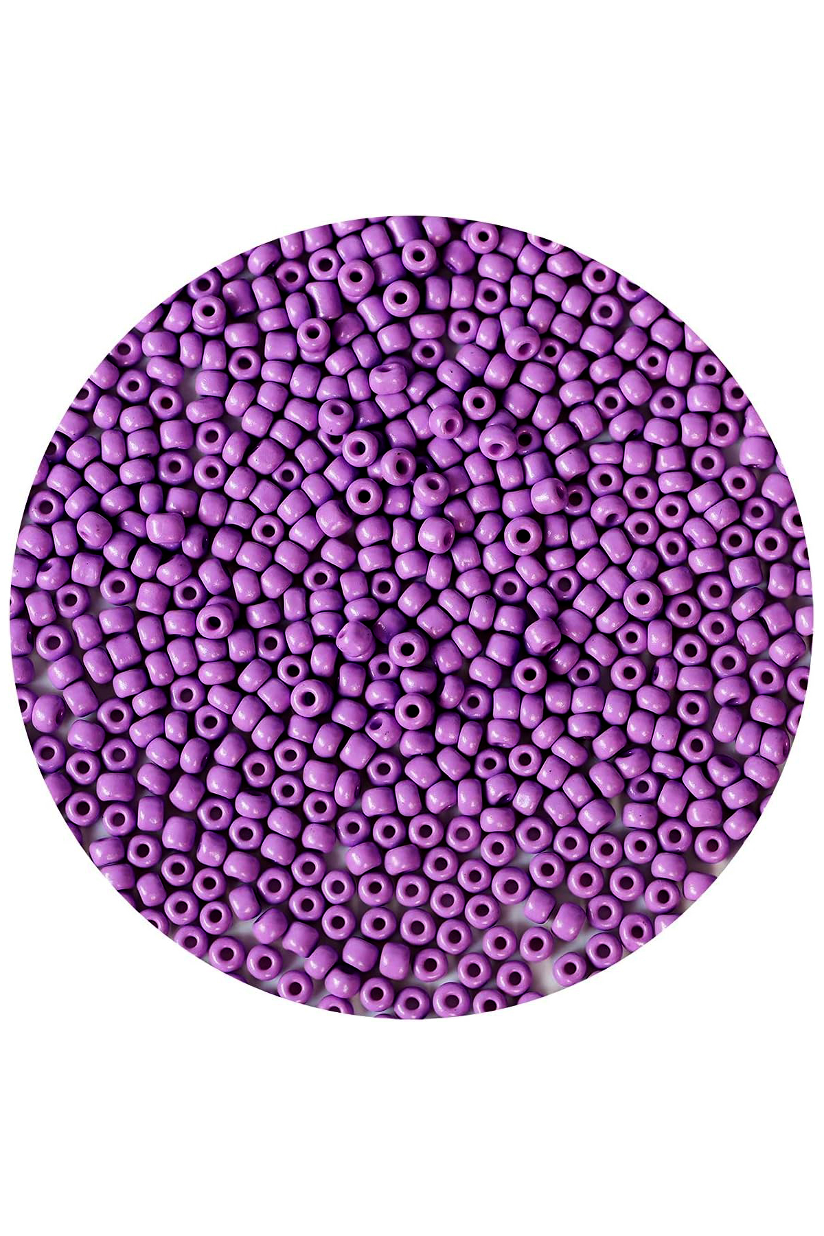 Just Cheap Store Mor Renk 4 Mm Yaklaşık 1100 Adet / 100 Gram Cam Boncuk Oya Yazma 