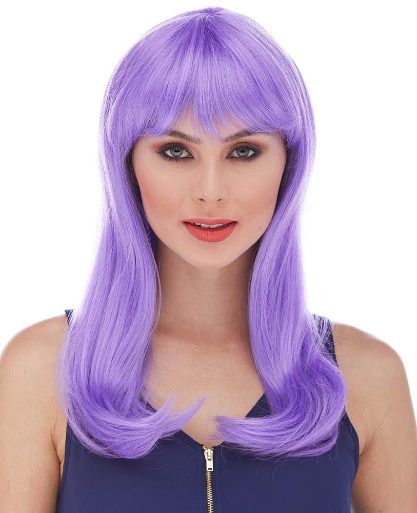 Mor Renk Uzun Düz Parti Peruğu 60 cm Takma Saç, Yetişkinler İçin, Mor Renk Uzun Düz Parti Peruğu 60 cm Takma Saç, Yetişkinler İçin,