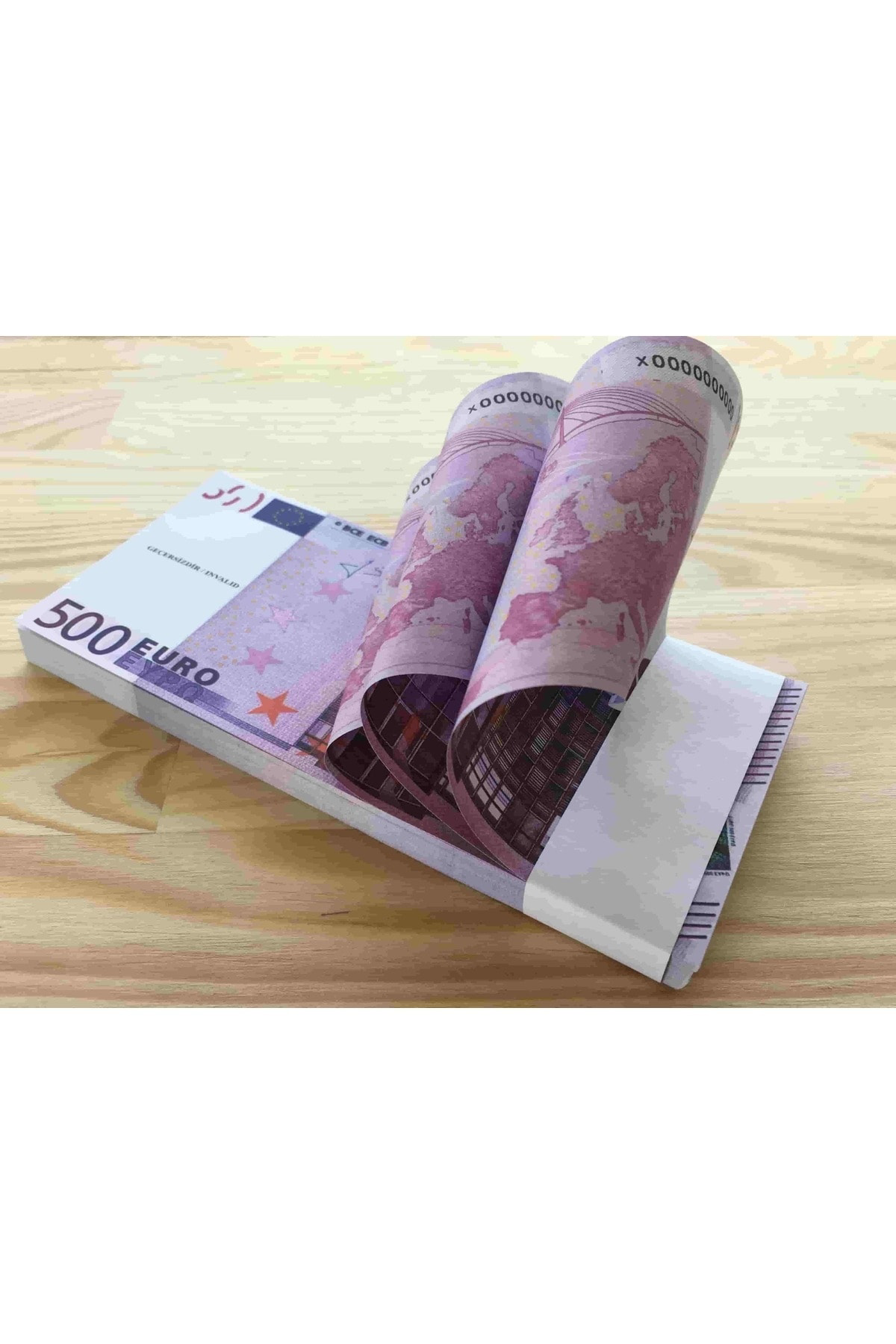 Mor Renkli Geçersiz 100 Adet İthal Kağıt Gramajlı Yeni Euro Sahte