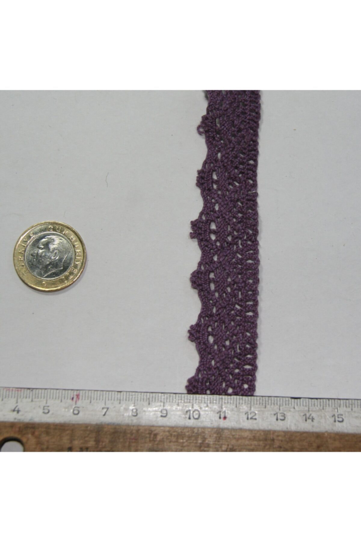 Tuhafiyecimiz Mor Renkli Pamuklu Dantel (34518)