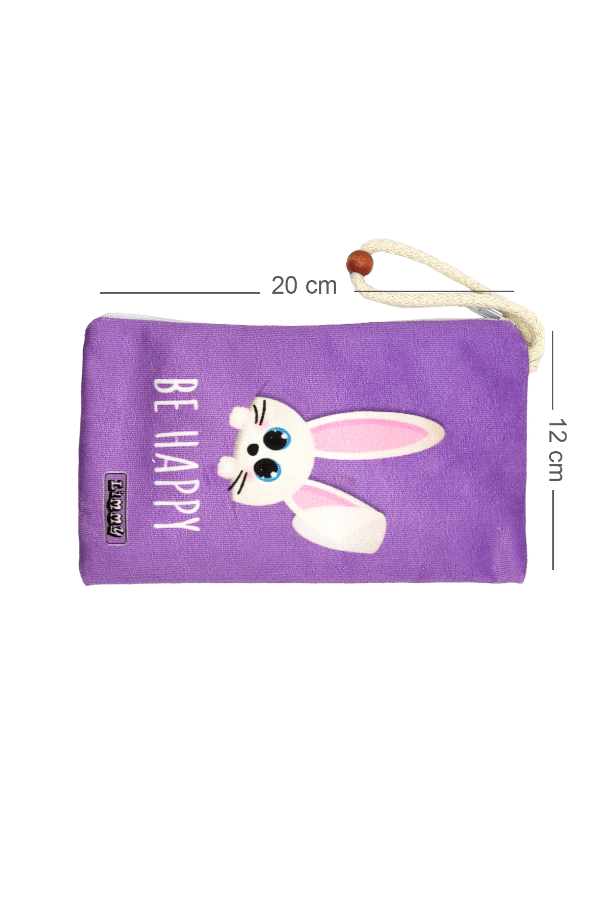 Limmy Mor Renkli Tavşan Kalem Kutusu Yıkanabilir Bez Kalemlik