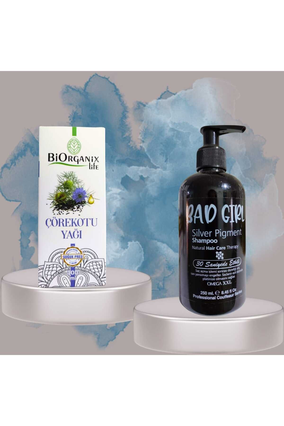 Mor Şampuan 30 Saniyede Etkili 250 ml ve Çörek Otu Yağı Soğuk Pre