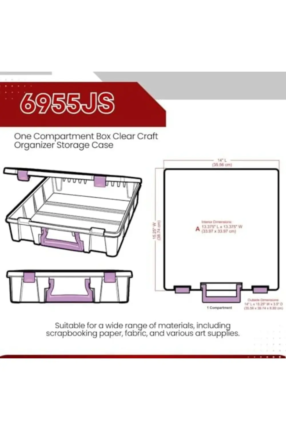 Mor Vurgulu Süper Çanta Saklama Kabı, Şeffaf 395519