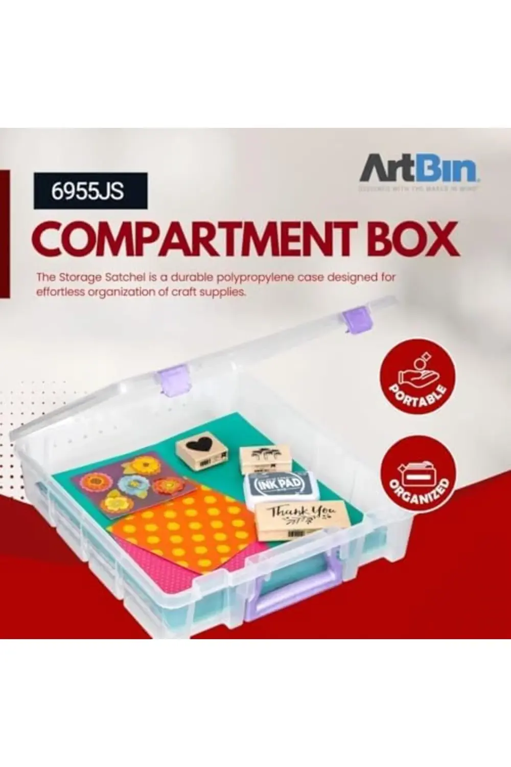 Mor Vurgulu Süper Çanta Saklama Kabı, Şeffaf 395519