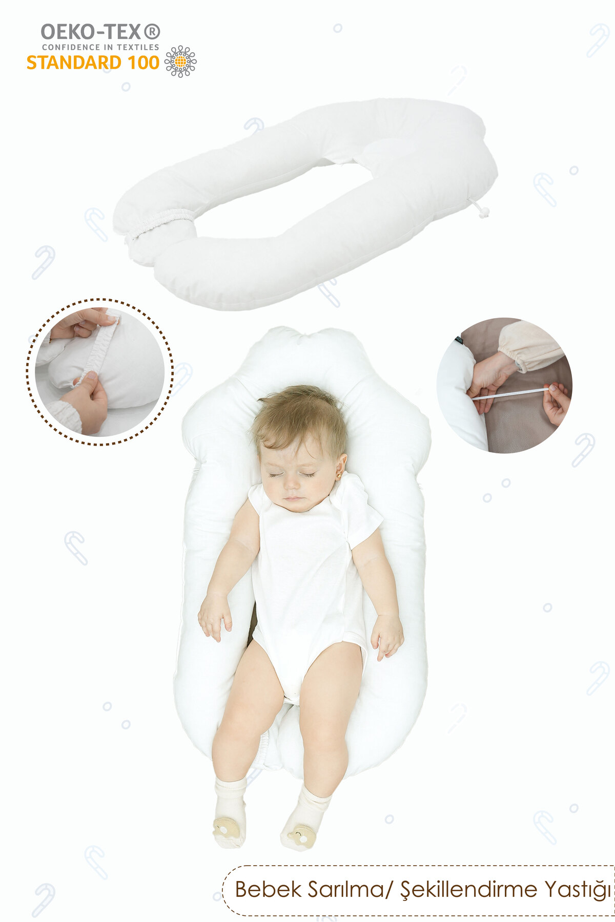 Moresleep 2'si 1 arada Bebek Sarılma ve Şekillendirme Yastığı, Dü