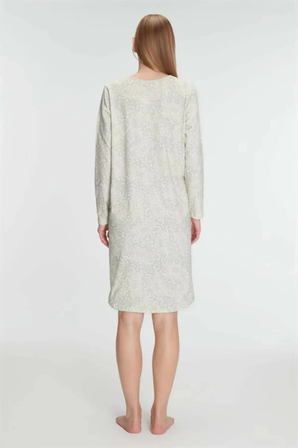 Morliva Pamuklu Uzun Kollu Gecelik