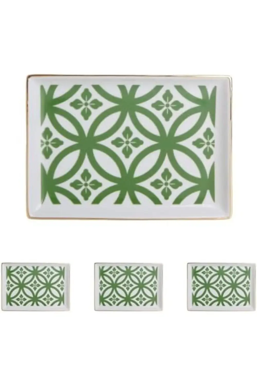 Morocco Desen1 Yeşil Kahvaltı Tabağı 18cm 4lü paket 395519