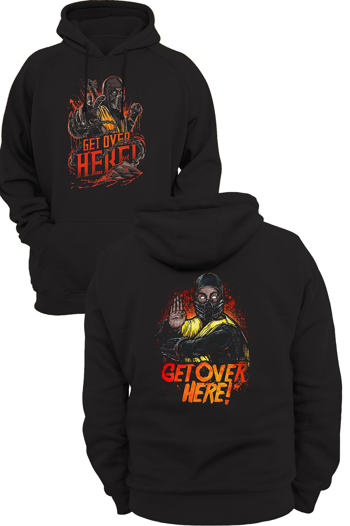 Remonz Mortal Kombat Scorpion Baskılı 3 İplik Şardonlu Kalın