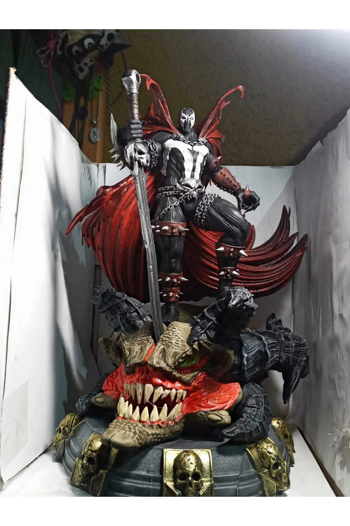Mortal Kombat Spawn Boyalı Figür Medieval Spawn Figür Büyük Boy 25CM