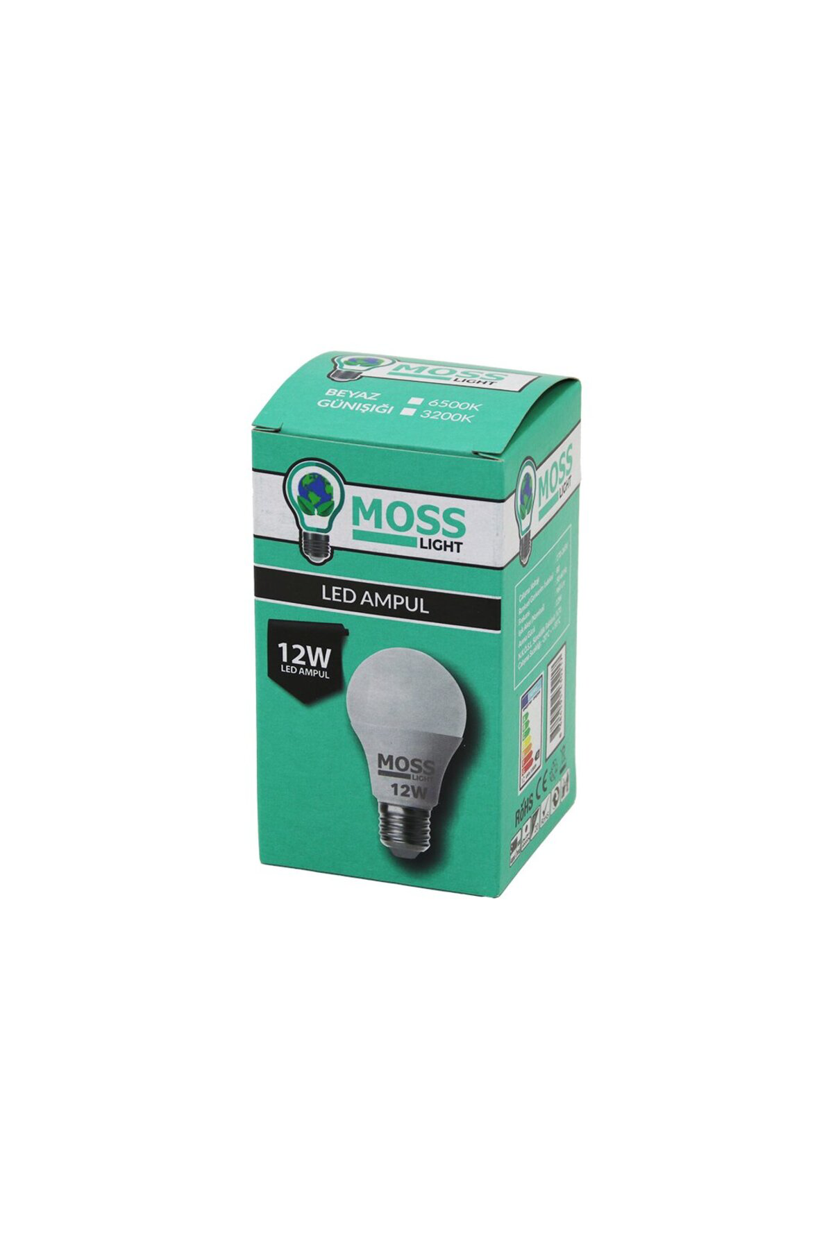 Ok Aksesuar Moss Light 12W Beyaz Led Ampul E27 960Lm 6500K (5060)
