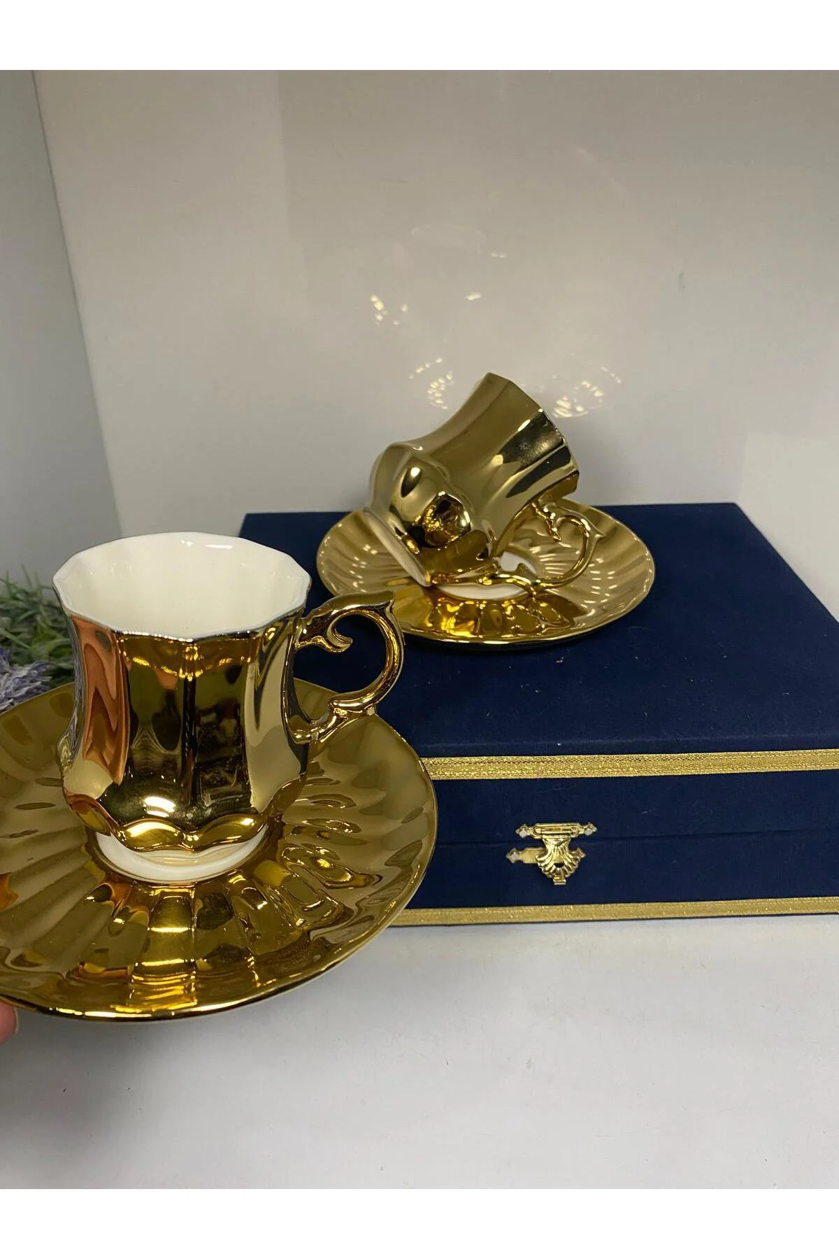 Mostor Altın 2 Li Kahve Fincanı (Özel Kutusunda)