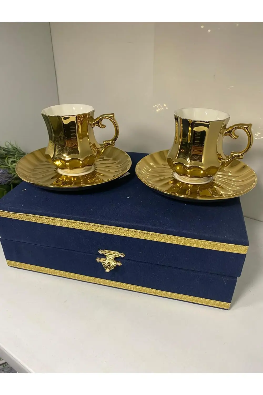 Mostor Altın 2 Li Kahve Fincanı (Özel Kutusunda)