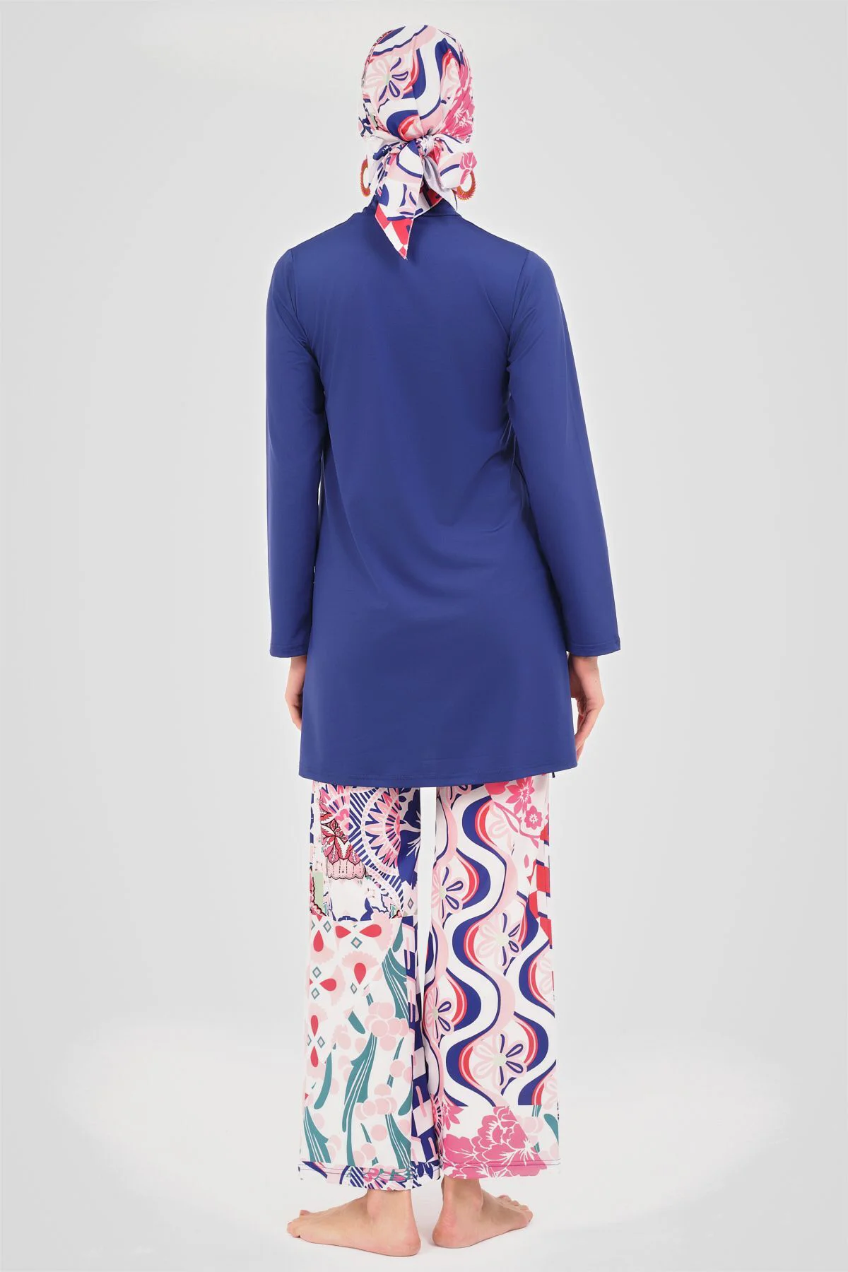 Motif Desenli Tesettür Mayo