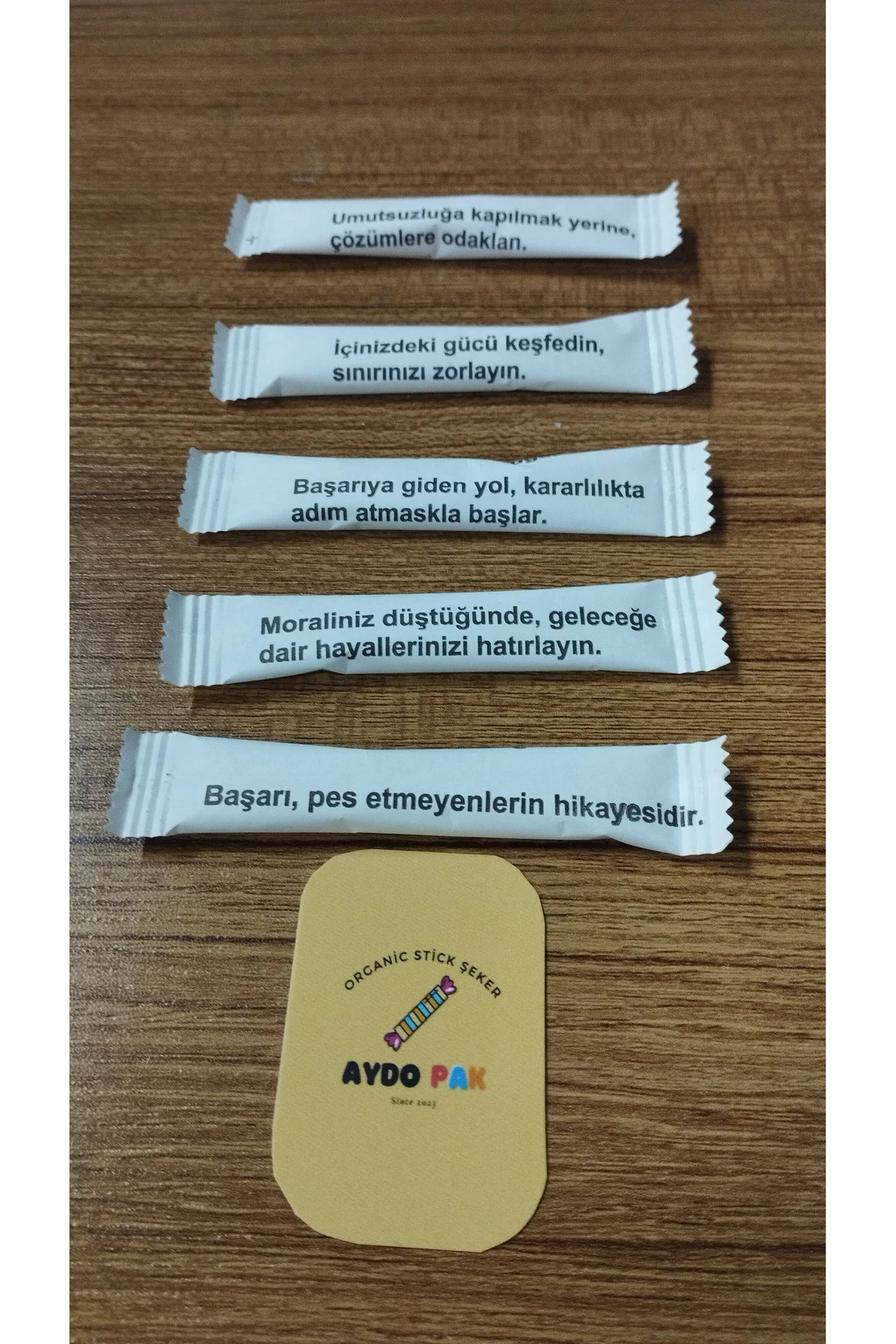 Motivasyon Sözleri Stick Şeker 3gr/ 100 adet / 300gr