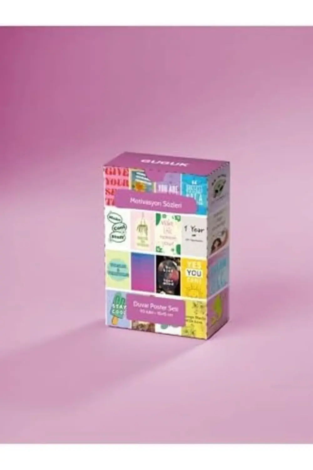 Motivasyon Sözleri Temalı 90 Adet Duvar Poster Seti, Özel Tasarım