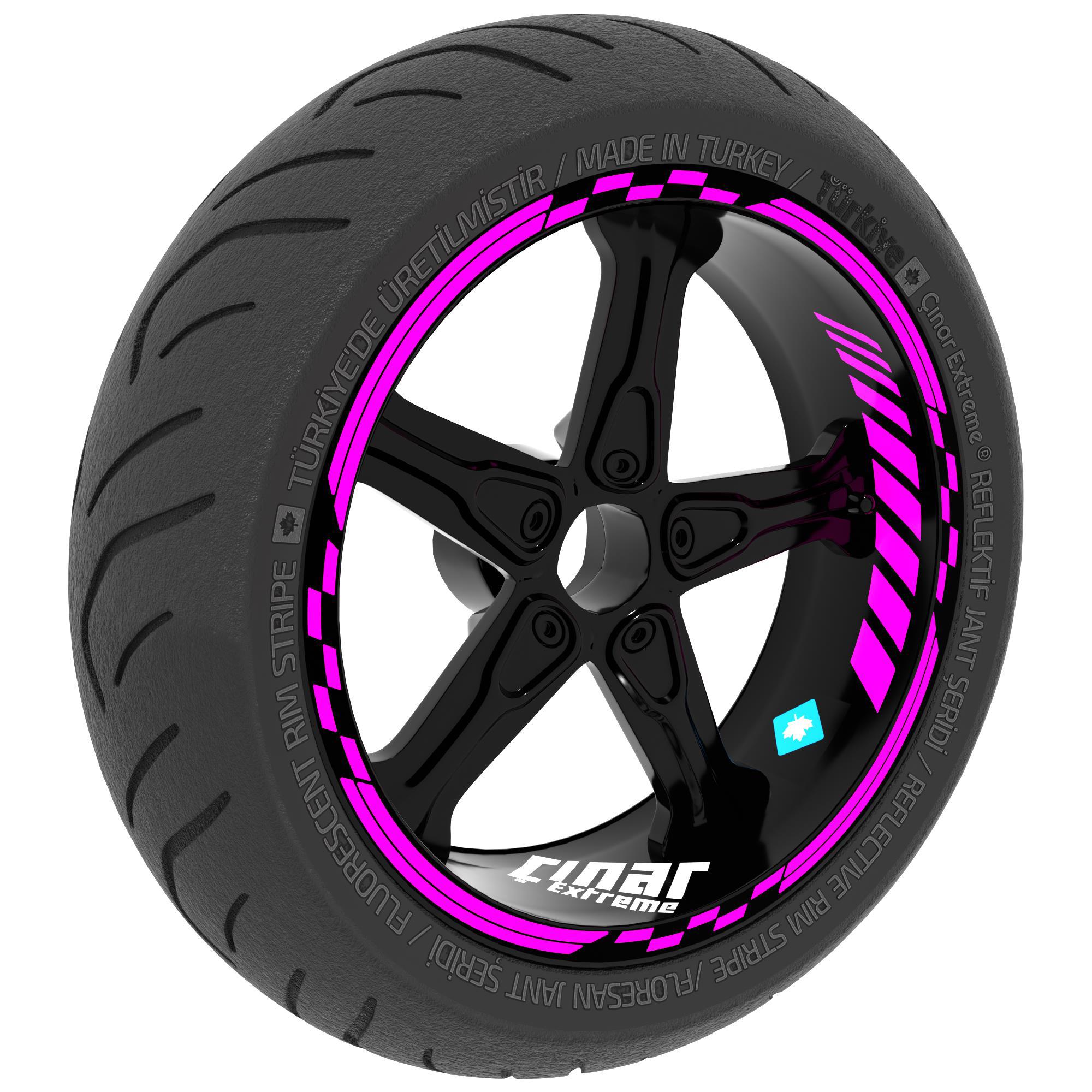 Moto GP İç Dış Jant Şeridi Takım Sticker Reflektif, Floresan, Öze
