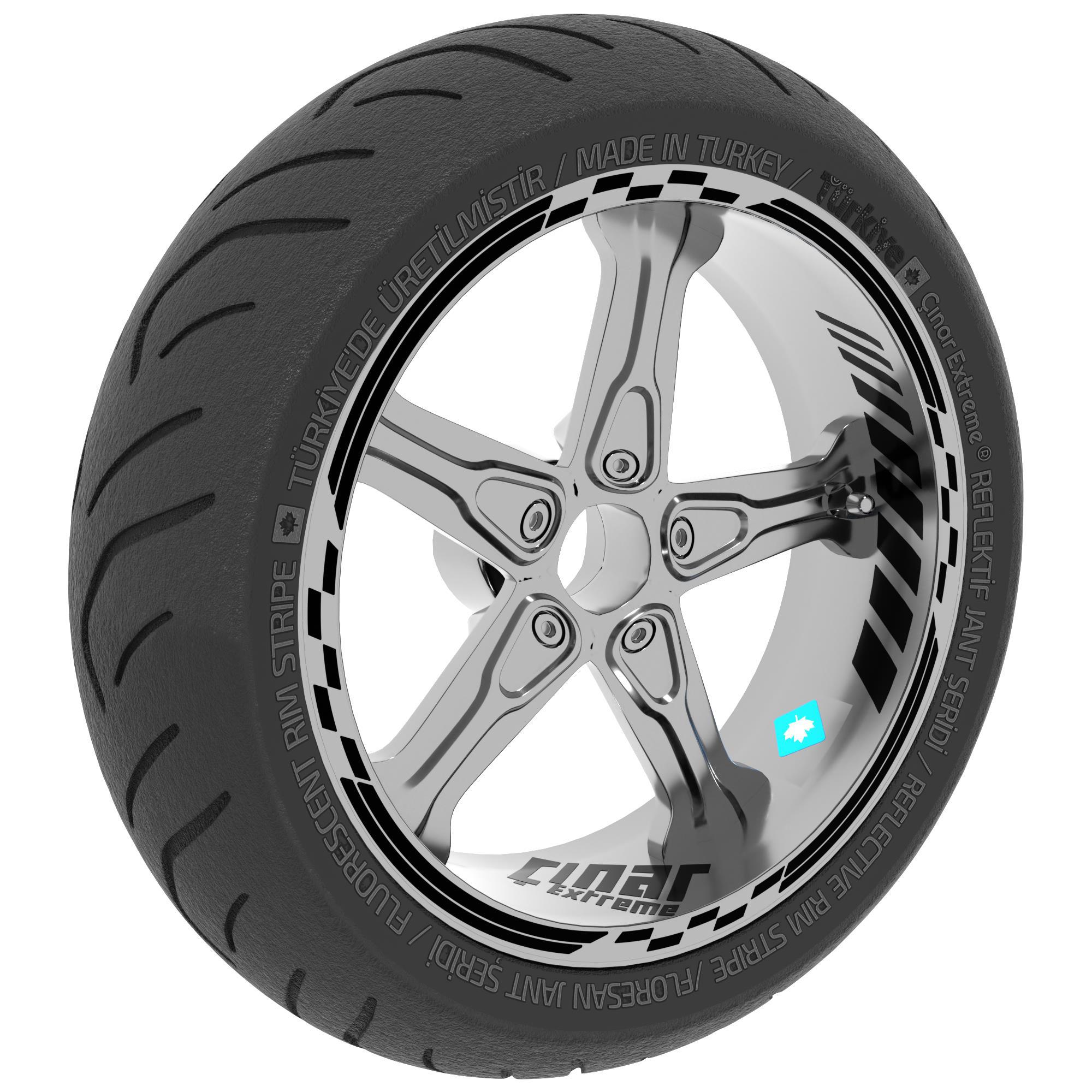 Moto GP İç Dış Jant Şeridi Takım Sticker Reflektif, Floresan, Öze