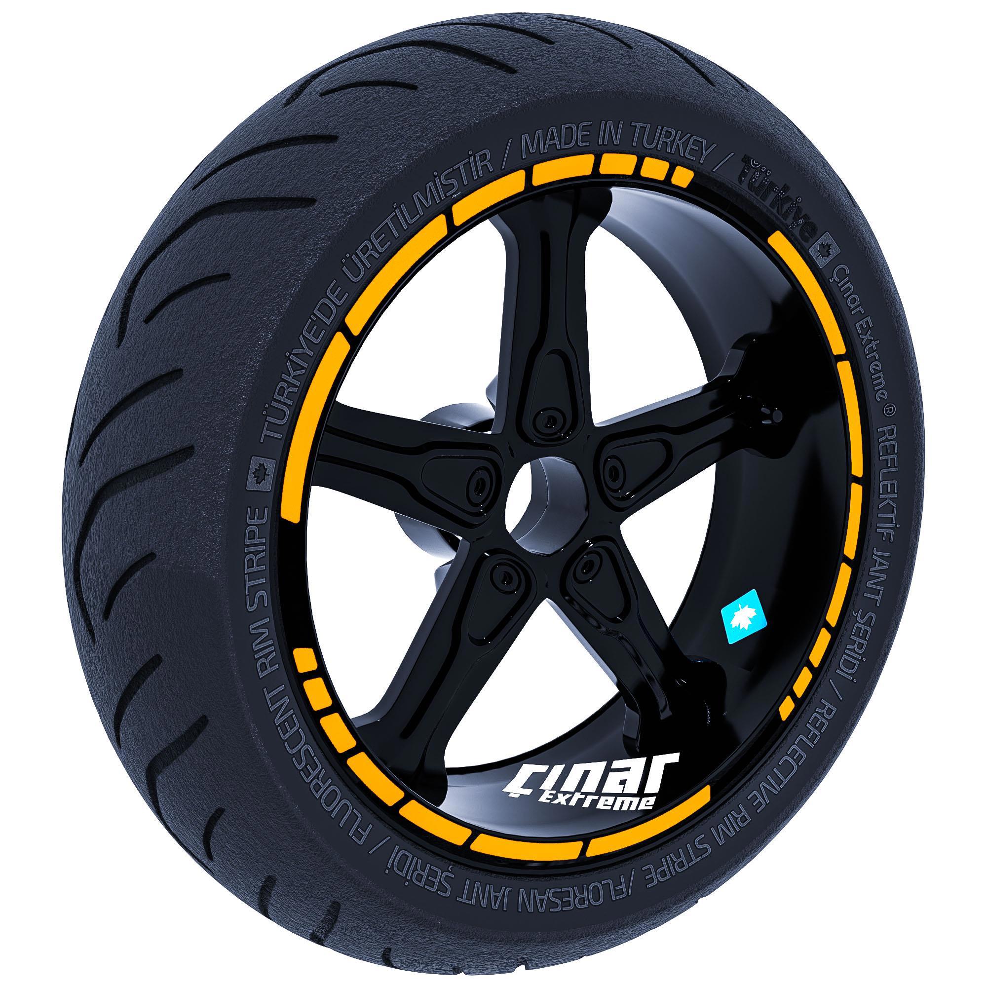 Çinar Extreme Moto Gp Stili Taksi Sarisi Jant Şeridi Sticker  