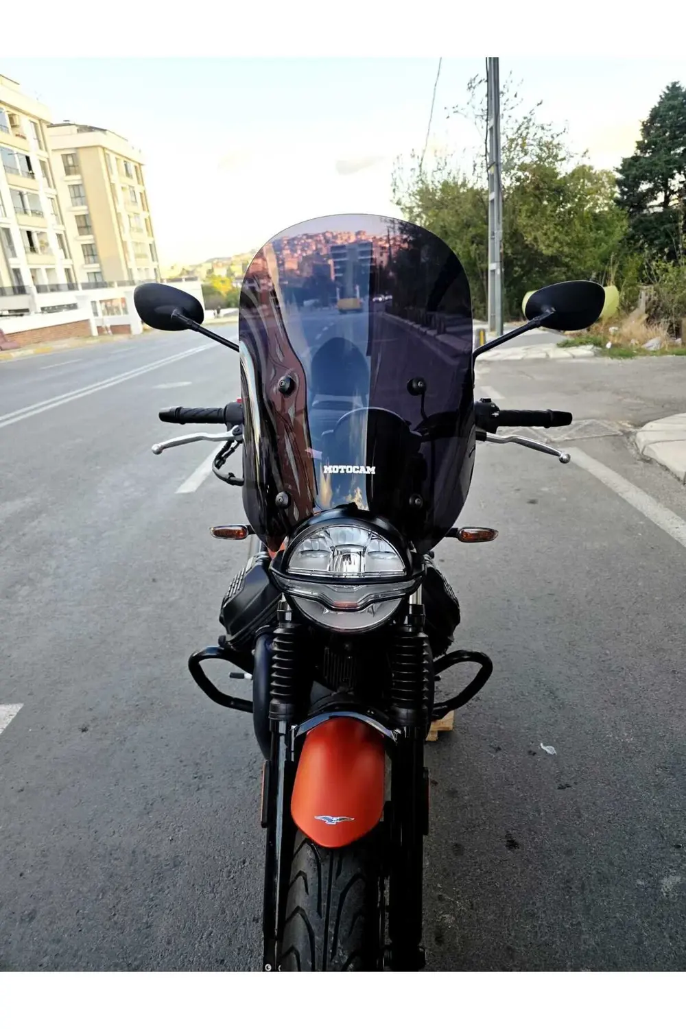 Moto Guzzi V7 Stone Siperlik Ön Cam 2021-2023 Model 53cm Siyah Re
