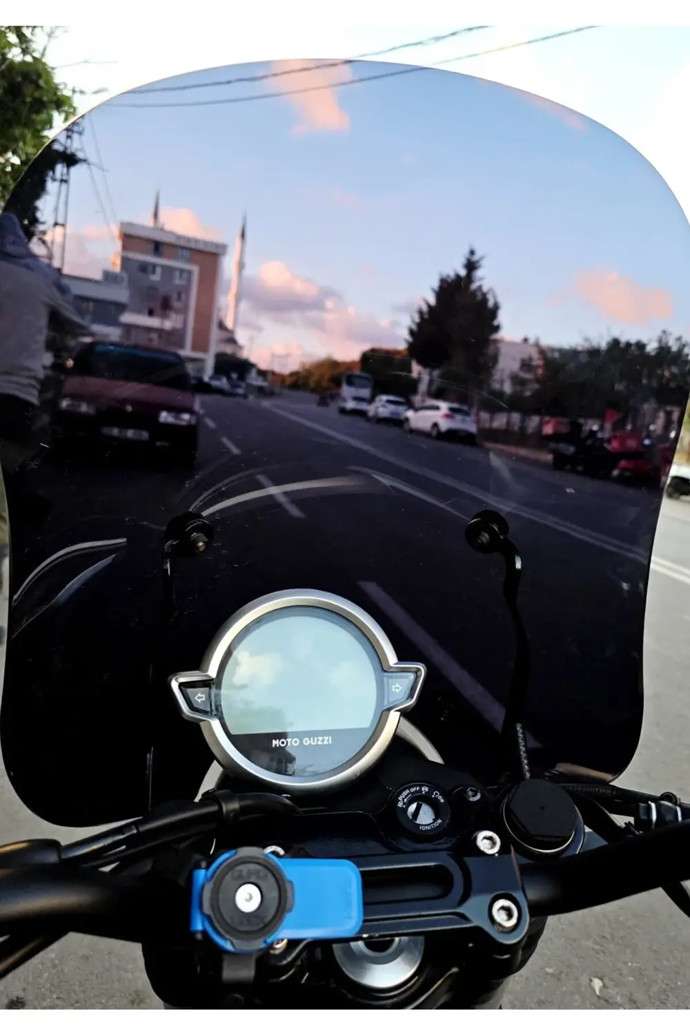Moto Guzzi V7 Stone Siperlik Ön Cam 2021-2023 Model 53cm Siyah Re