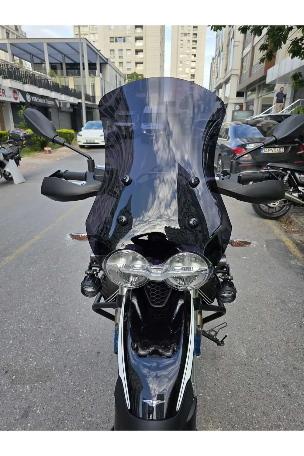 Moto Guzzi V85 Uyumlu Siperlik Ön Cam 2019-2023 Model 58cm Siyah