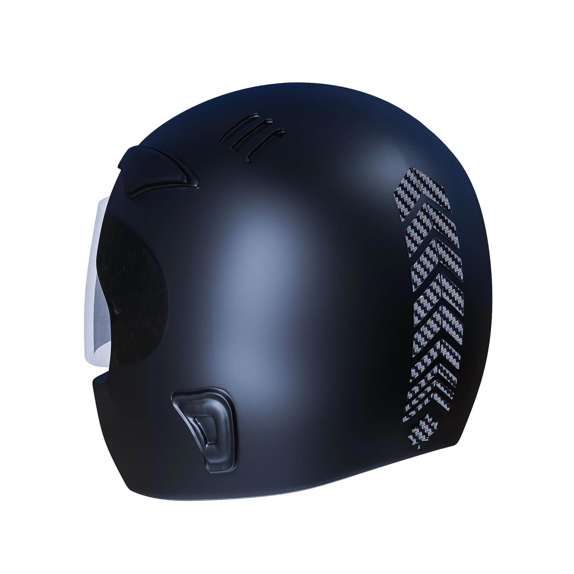 Moto Rider 4'lü Sticker Seti Siyah Karbon Fiber Dokulu İç Dış Jan