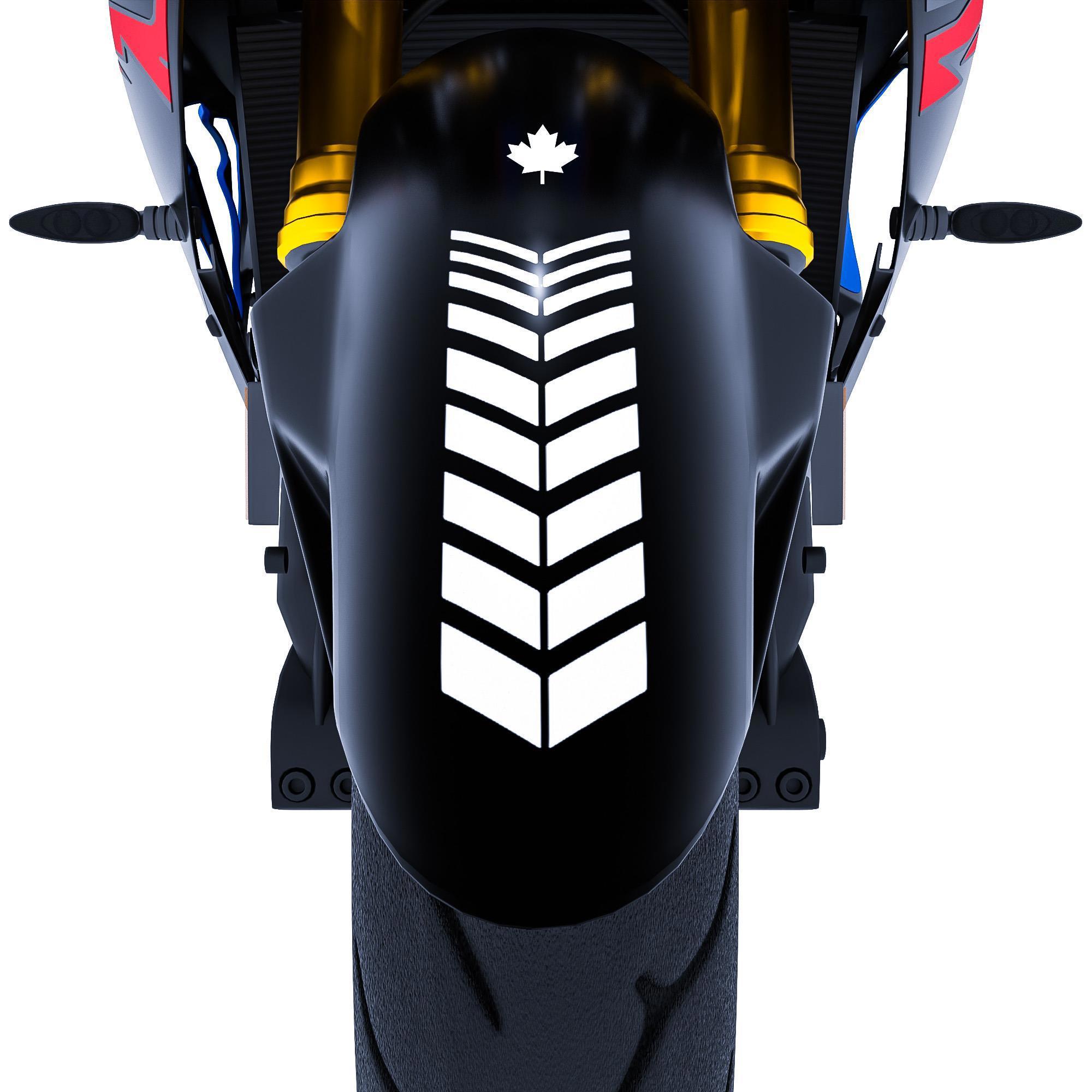 Moto Rider 4'lü Sticker Seti Süt Beyaz İç Dış Jant Şeridi Kask ve