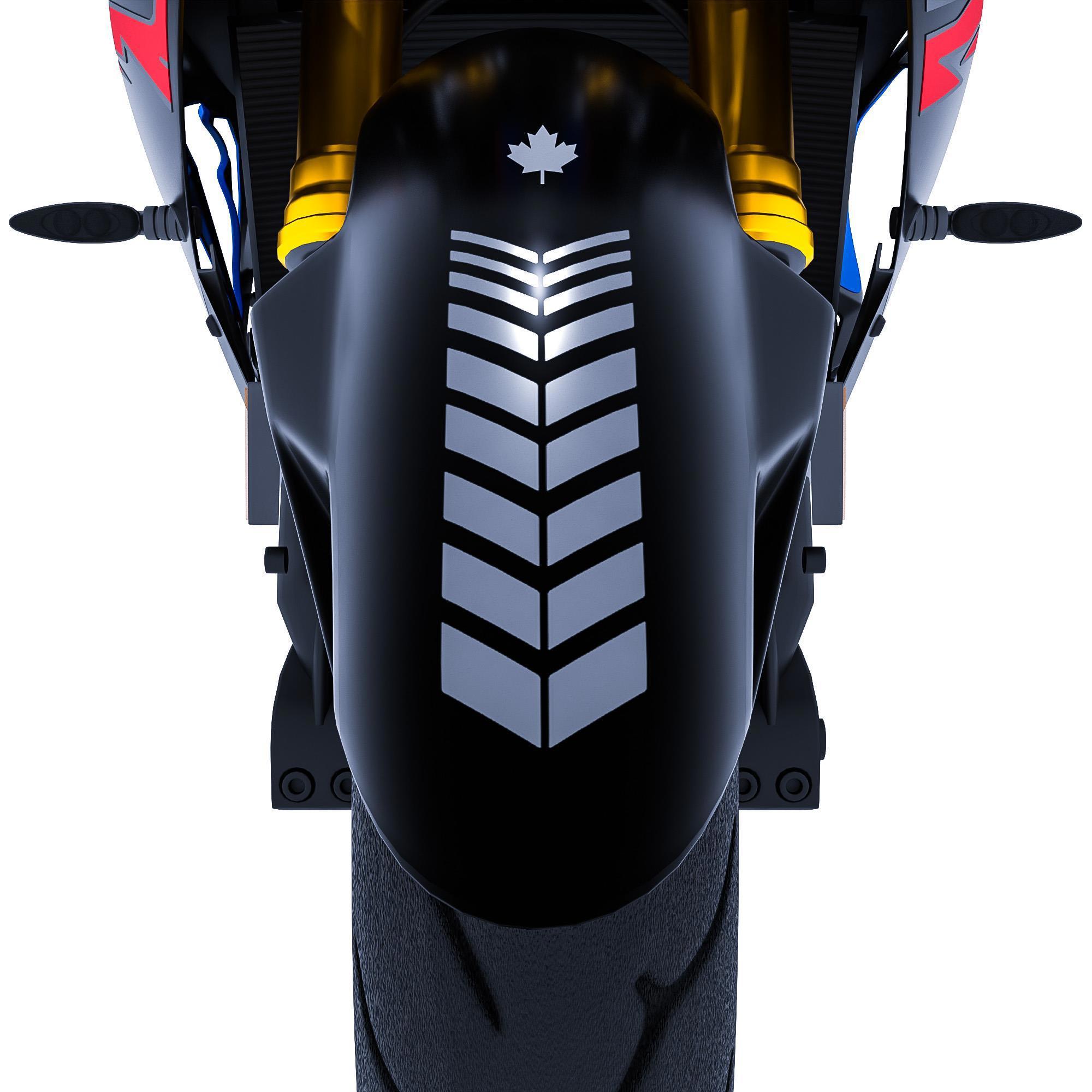 Moto Rider 4'lü Sticker Seti Taş Grisi İç Dış Jant Şeridi Kask ve