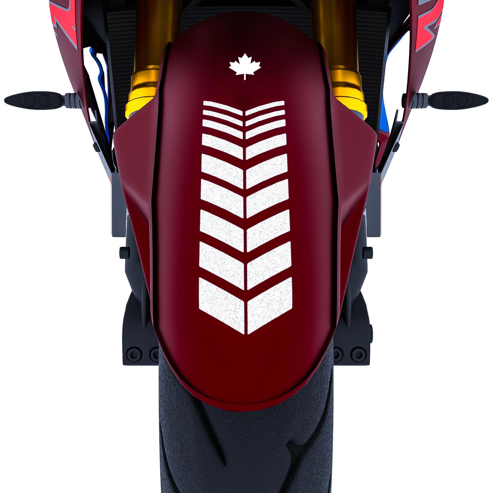 Moto Rider 4'lü Sticker Seti Reflektif Gri İç Dış Jant Şeridi Kas