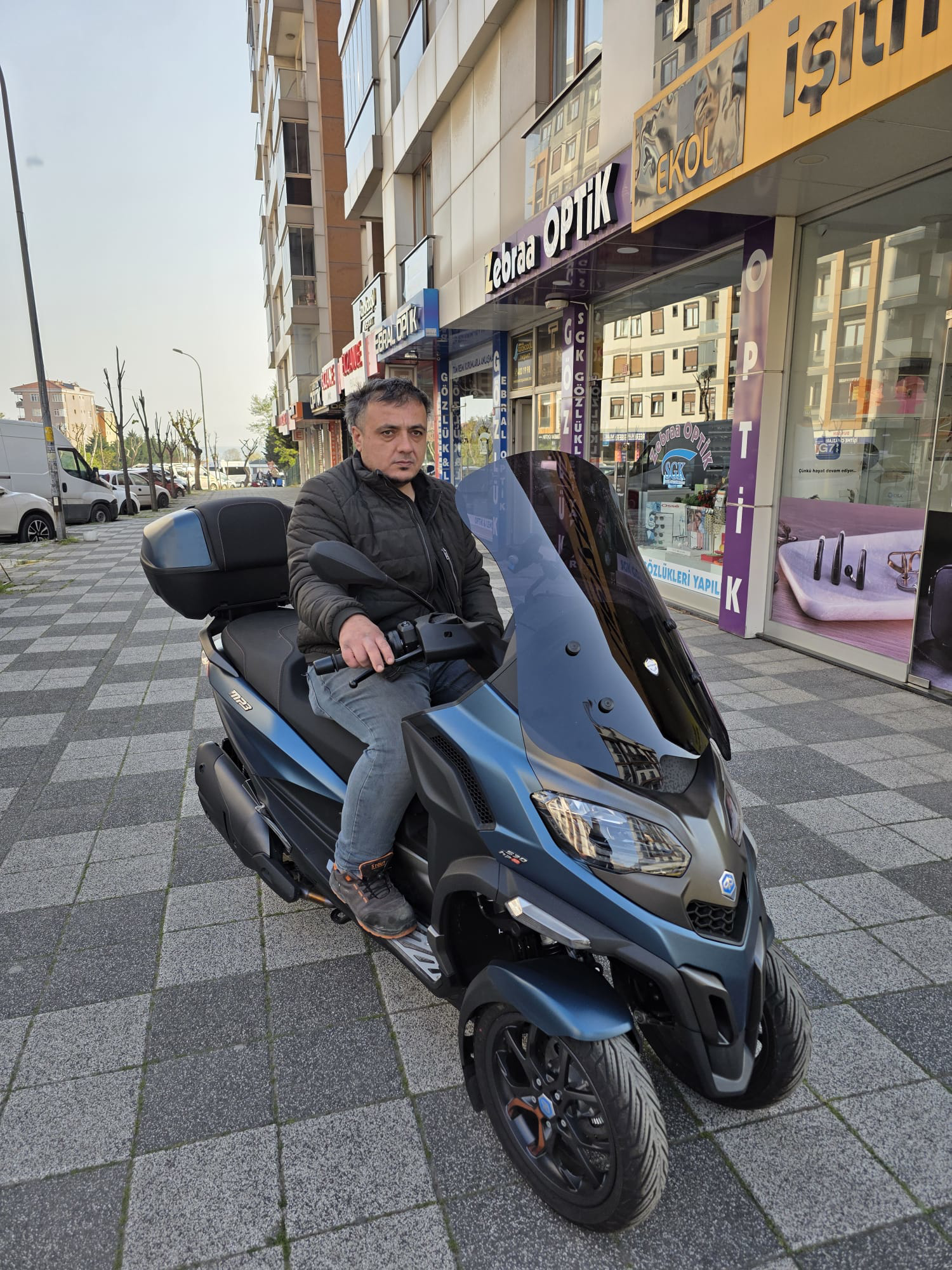 Motocam  Piaggio Mp3 530 Siperlik Ön Cam 2023-2025 Model 72Cm Siya