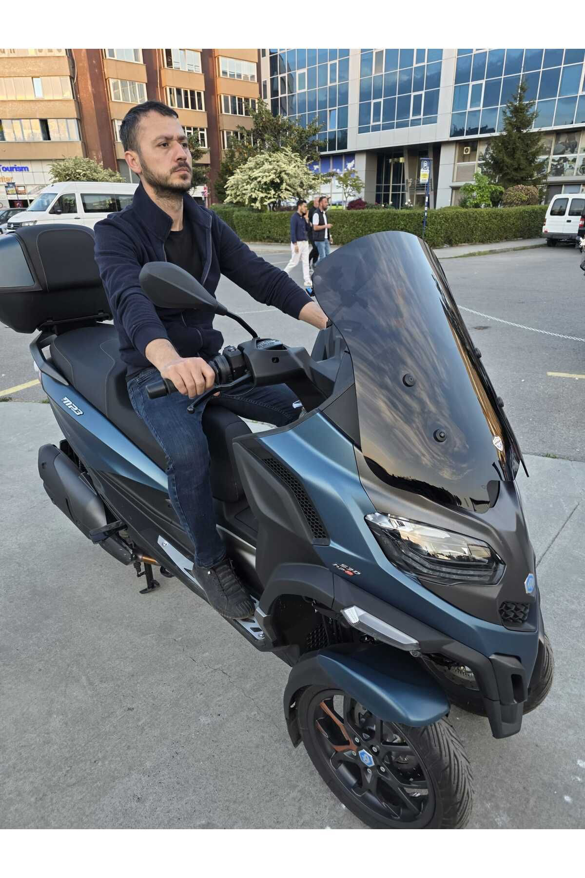 Motocam  Piaggio Mp3 530 Siperlik Ön Cam 2023-2025 Model 60Cm Siya