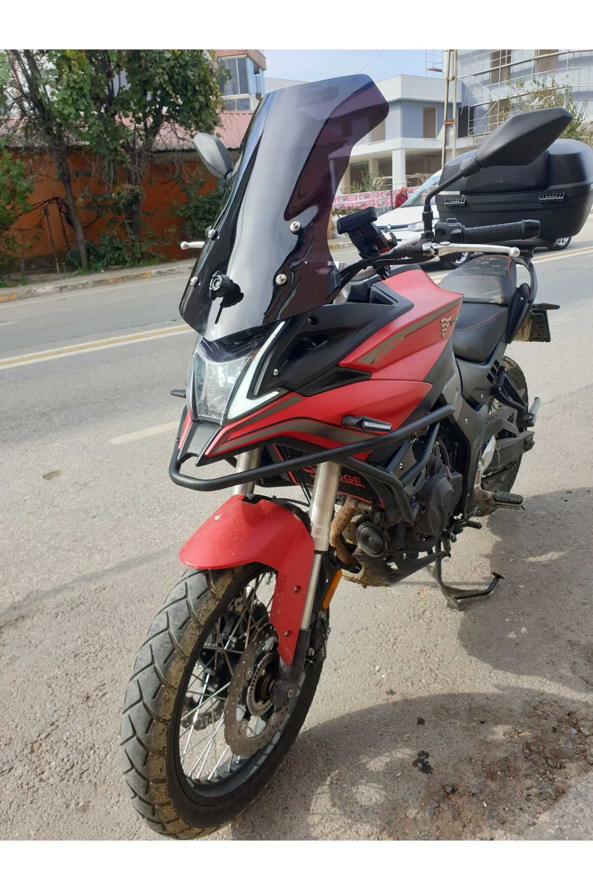 Motocam  Voge Ds 500 Siperlik Ön Cam 2021-2025 Model 55Cm Siyah Re