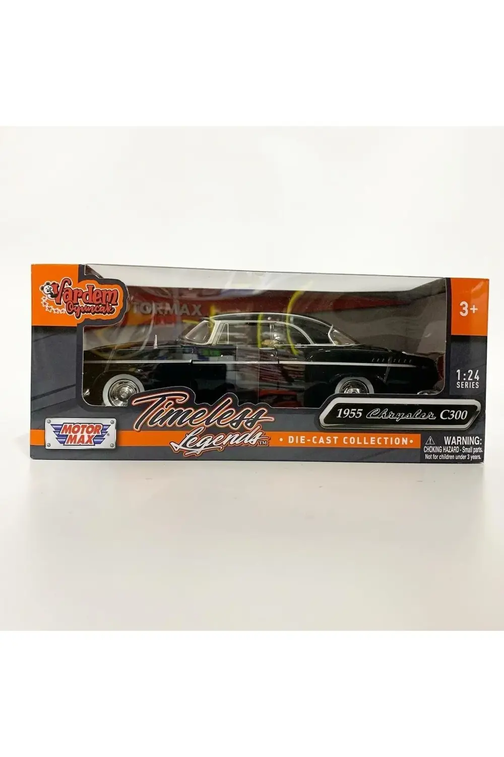 Motomax Siyah 1955 Chrysler C300 1/24 Die Cast Model Araç