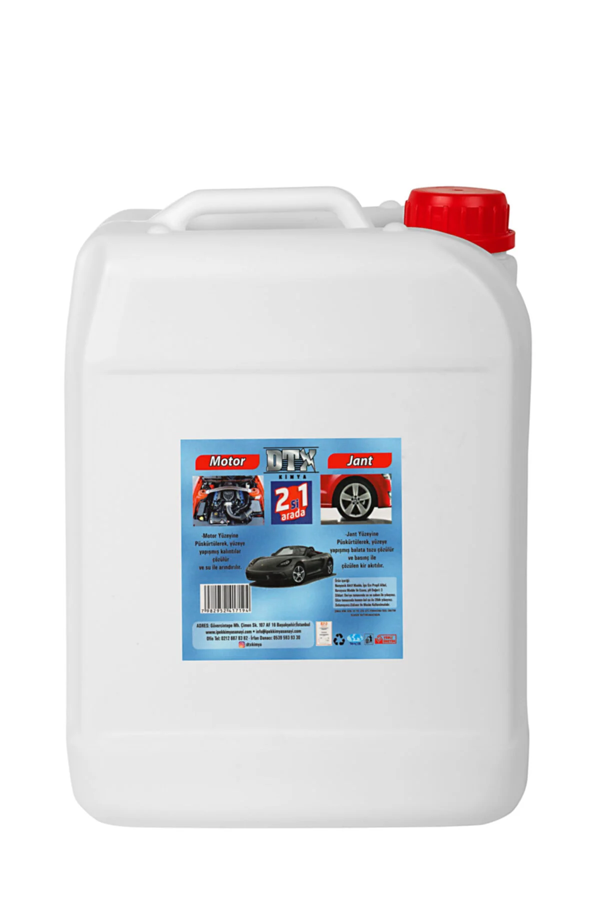 Motor Jant Temizleme Sıvısı Konsantre 1/5 Yağ Sökücü 22/ 25 Lt