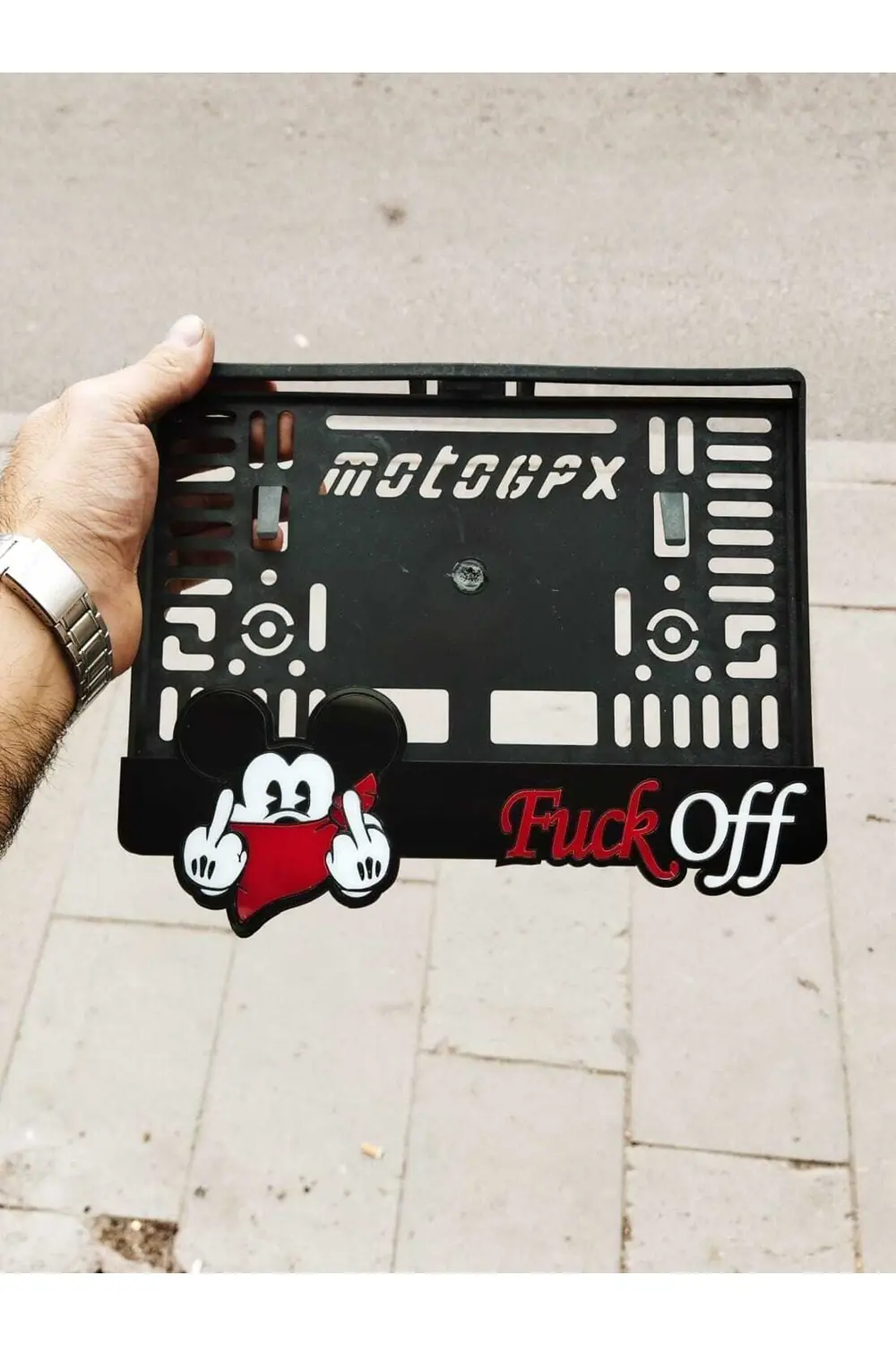 Motor Plakalık Mickey Mouse Model Takmatik Lazer Kesim Pleksi ( 1