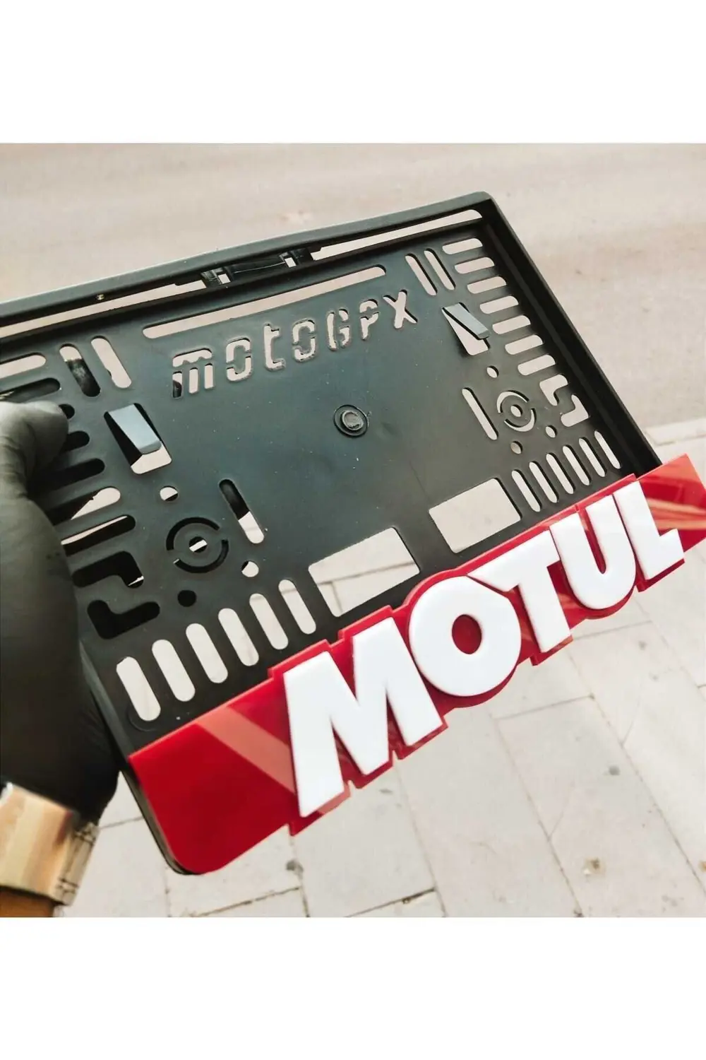 MOTOR PLAKALIK MOTUL TAKMATİK PLEKSİ 3D KABARTMA KİŞİYE ÖZEL LAZE