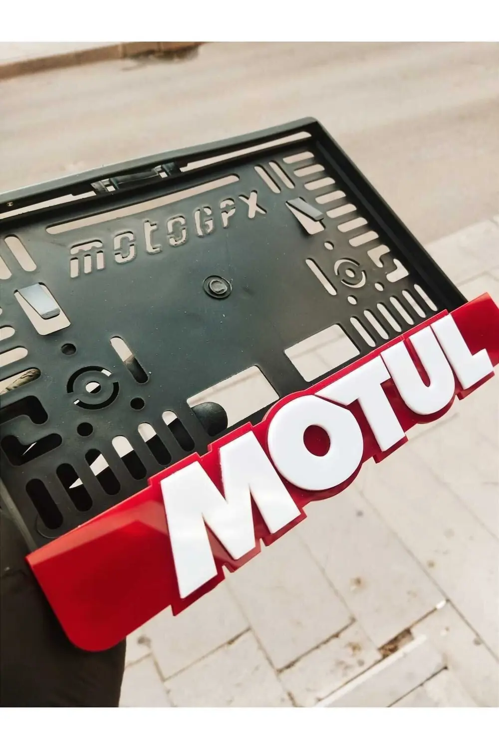 MOTOR PLAKALIK MOTUL TAKMATİK PLEKSİ 3D KABARTMA KİŞİYE ÖZEL LAZE
