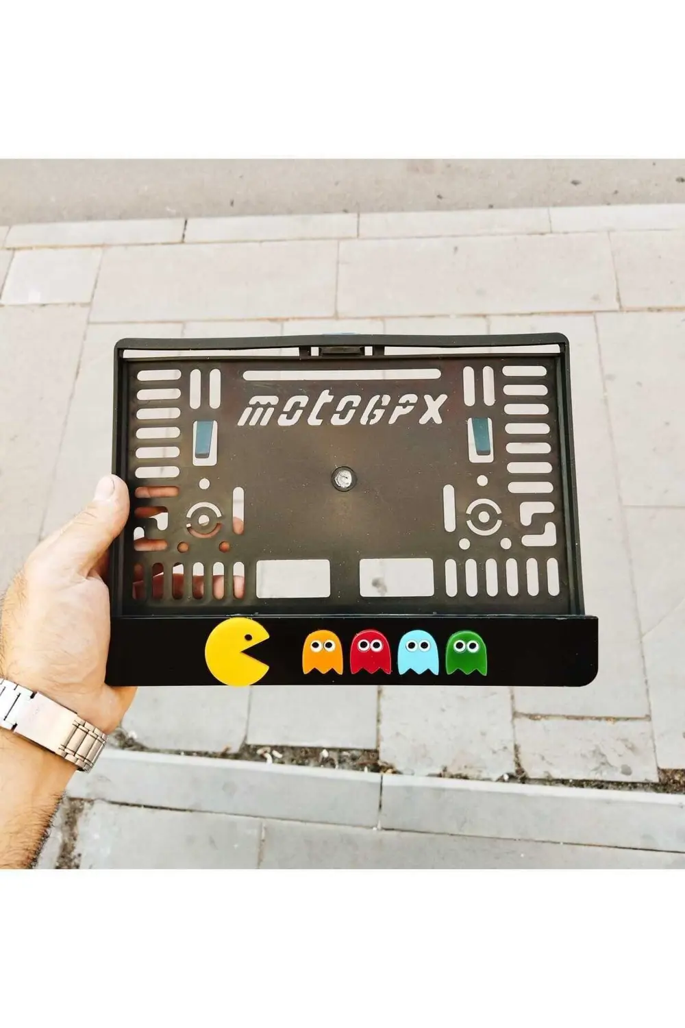 Motor Plakalık Pacman Lazer Kesim Pleksi ( 1 Adet )