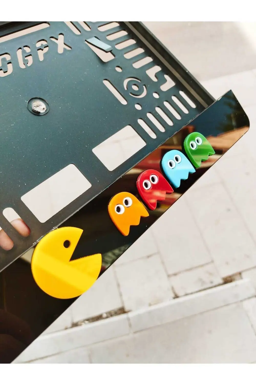 Motor Plakalık Pacman Lazer Kesim Pleksi ( 1 Adet )