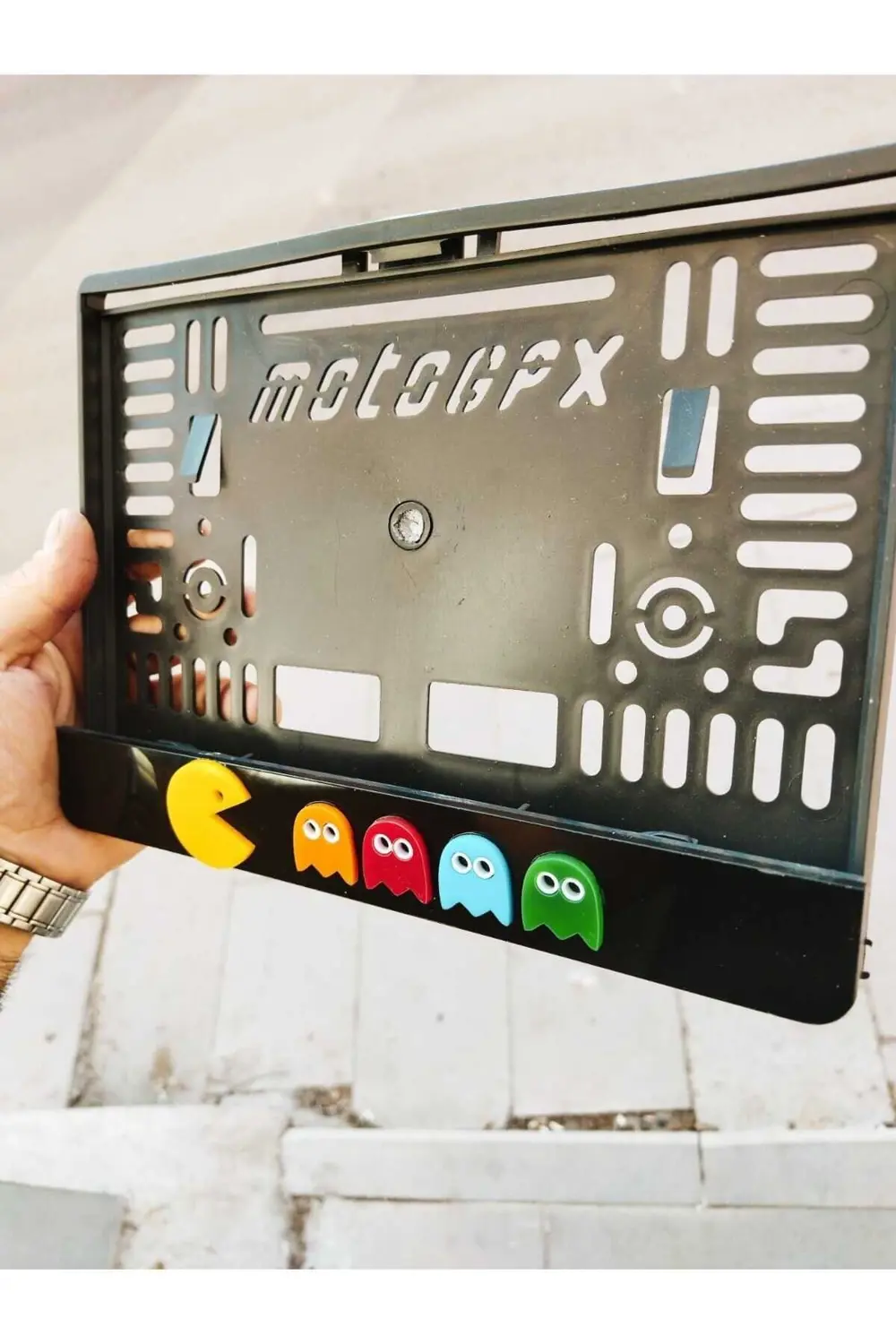 Motor Plakalık Pacman Lazer Kesim Pleksi ( 1 Adet )
