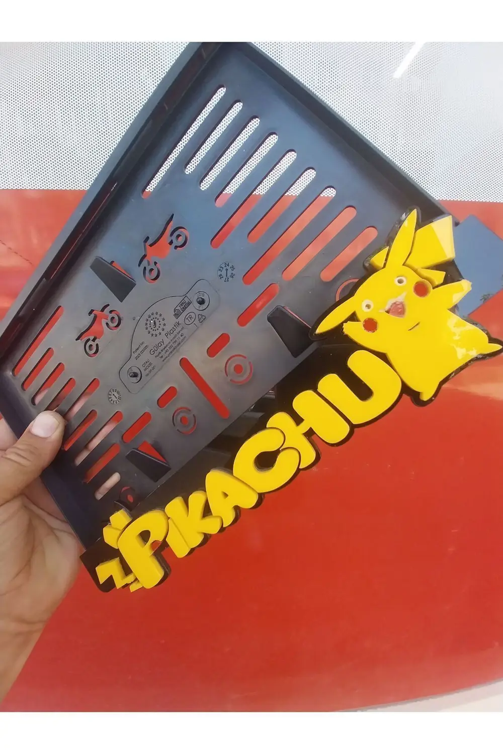 Motor Plakalık Pikachu Canlı Renkler