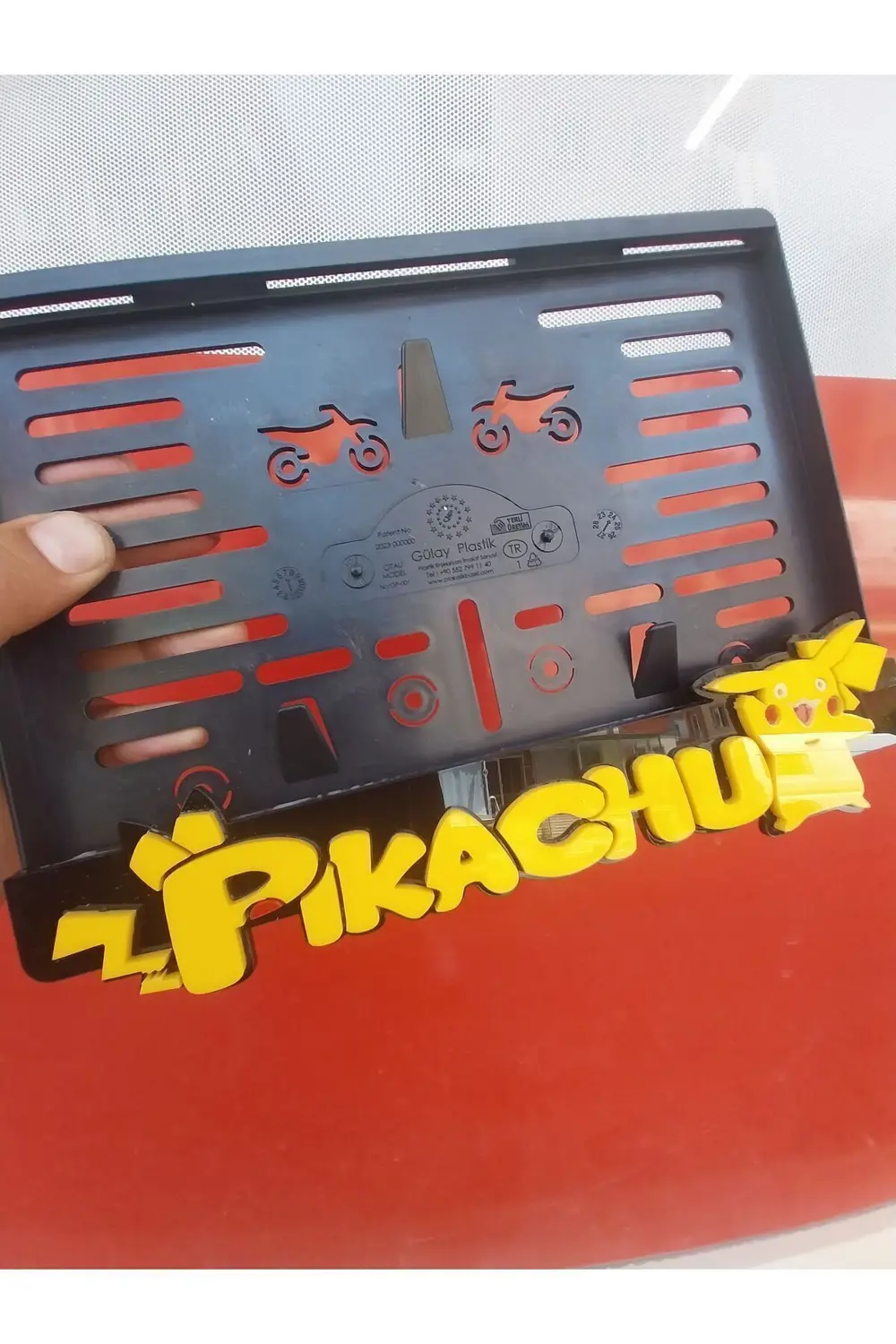 Motor Plakalık Pikachu Canlı Renkler