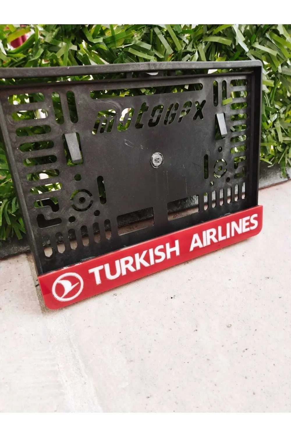 Motor Plakalık Turkısh Aırlınes Kırmızı Takmatik Lazer Kesim Plek