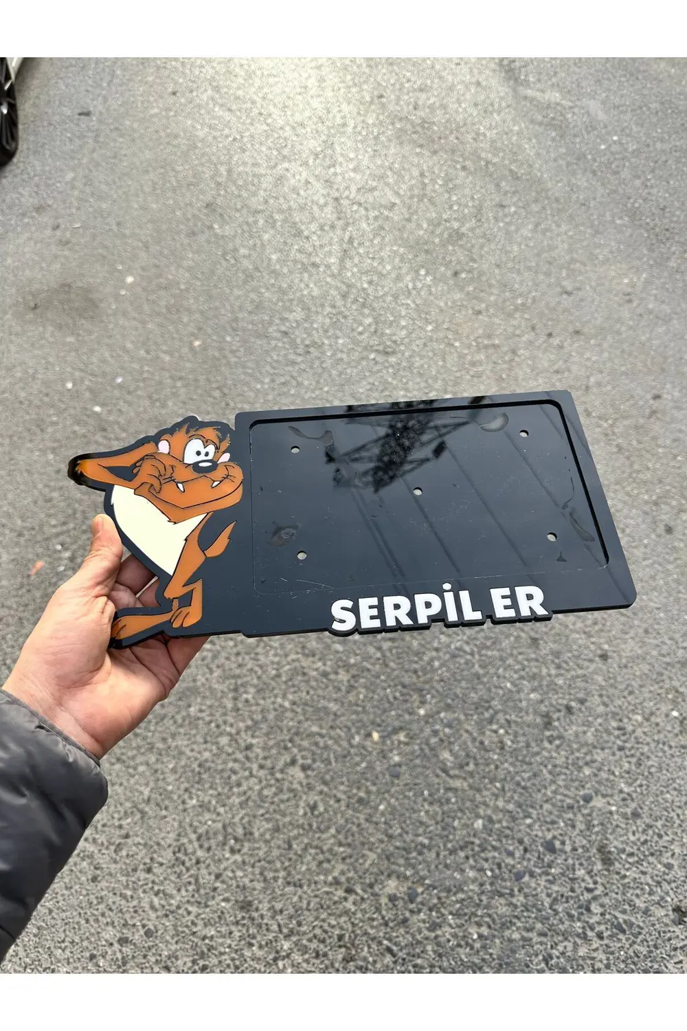 Motor Pleksi Plakalık Özel Tasarım (Tazmanya canavarı)