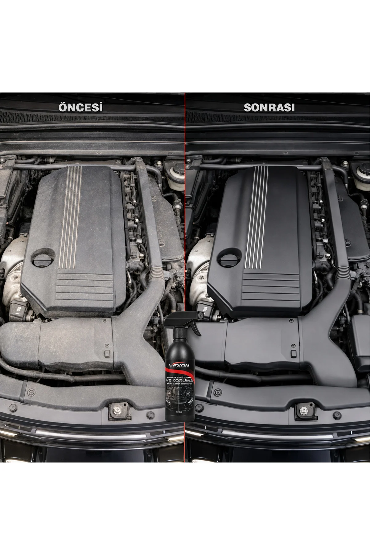 Motor Temizleyici ve Koruyucu Güçlü Etkili 500 ml – Yağ ve Kir Sökücü Motor Bakım Ürünü